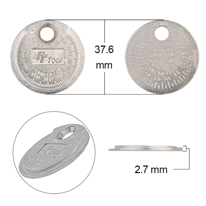 Free Ship Hot Sale 1pc Coin- Type 0.6-2.4mm Spark Plug Gap Gauge Measurement Tool Range Spark Plug Gage Caliber Measuring Tool