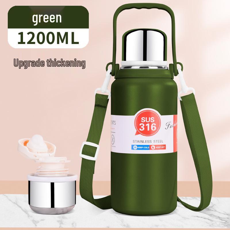 Stainless Steel Large Capacity Travel Kettle Thermos - Portable Outdoor Sports Water Cup