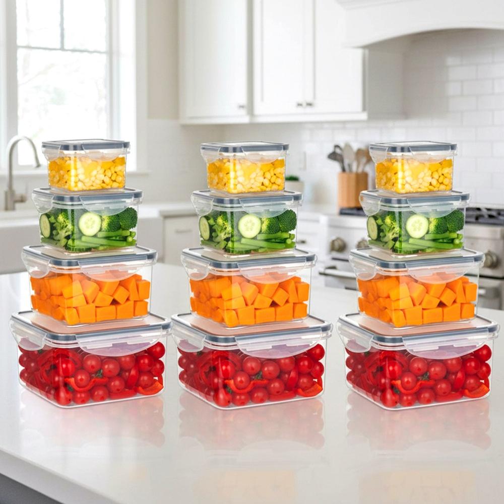 Food Containers With Lid And Seal 12 Pcs.