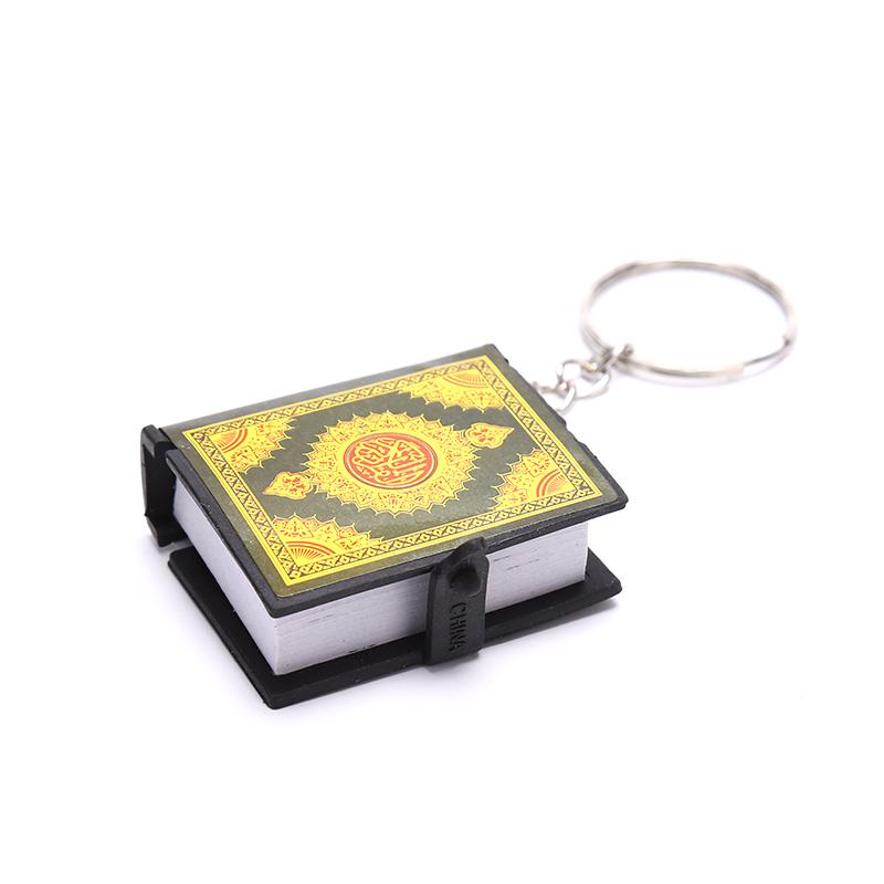 Мини-арабский Коран, исламский брелок, Аллах, настоящая бумага, может читать кулон-брелок