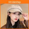 With Beret Retro Grid Printing Design Suitable For Daily Dressing Outdoor