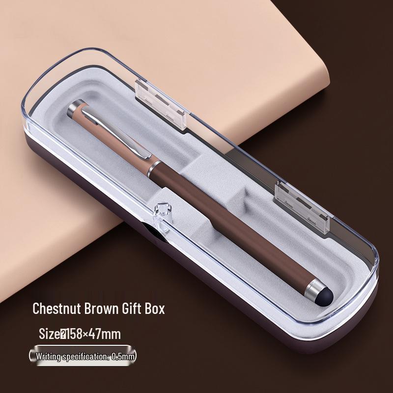 Signature Metal Rollerball Pen with Touchscreen Stylus, Customizable Logo, Business Pen Available