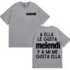 Футболка с принтом альбома Rapper Melendi AELLALE GUSTA 2025 для мужчин и женщин, повседневная модная футболка с коротким рукавом из чистого хлопка, уличная одежда