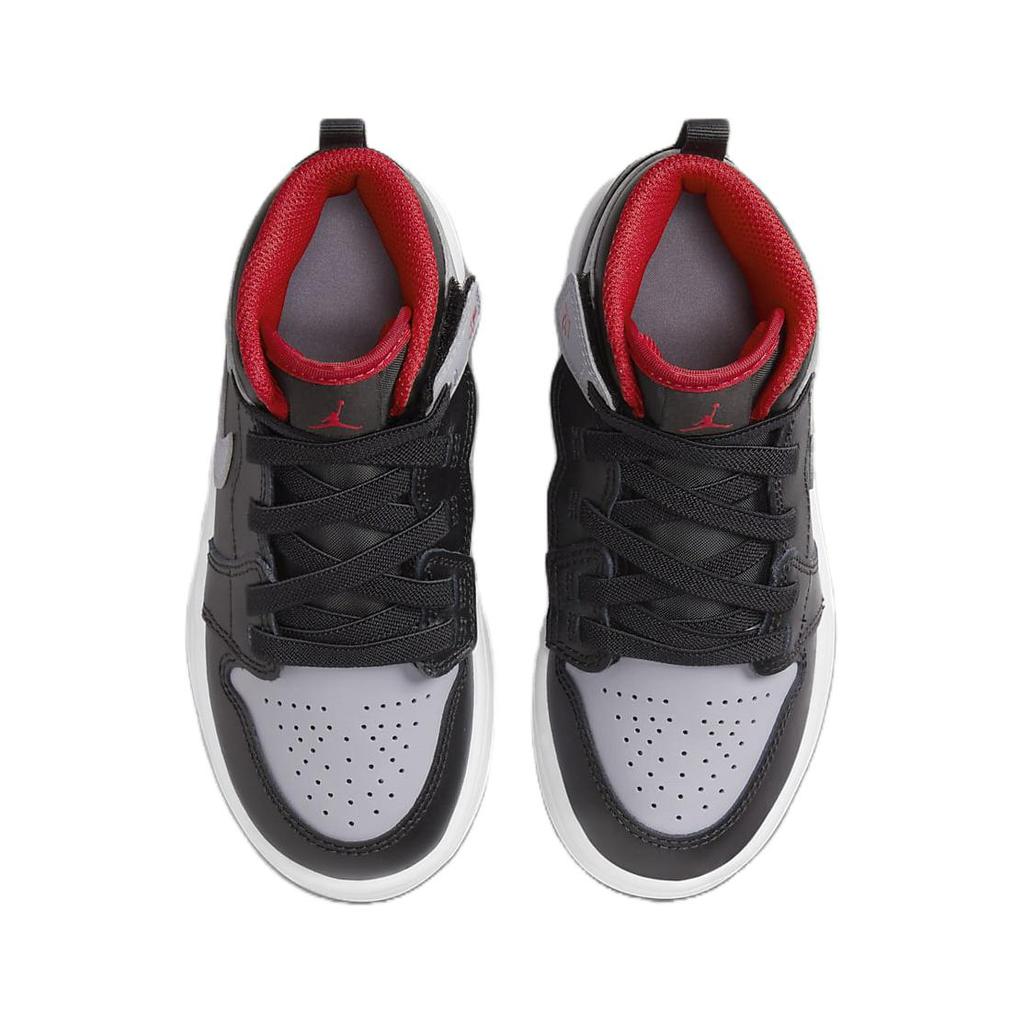 Детские кроссовки Air Jordan 1 Mid ALT PS Bred Shadow Black Fire-Red White DR9745-006