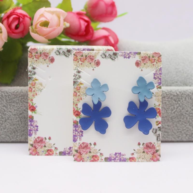 50/100 шт. 5.1X6.3 см белая/крафт-бумага, демонстрационная карточка с серьгами и ожерельем