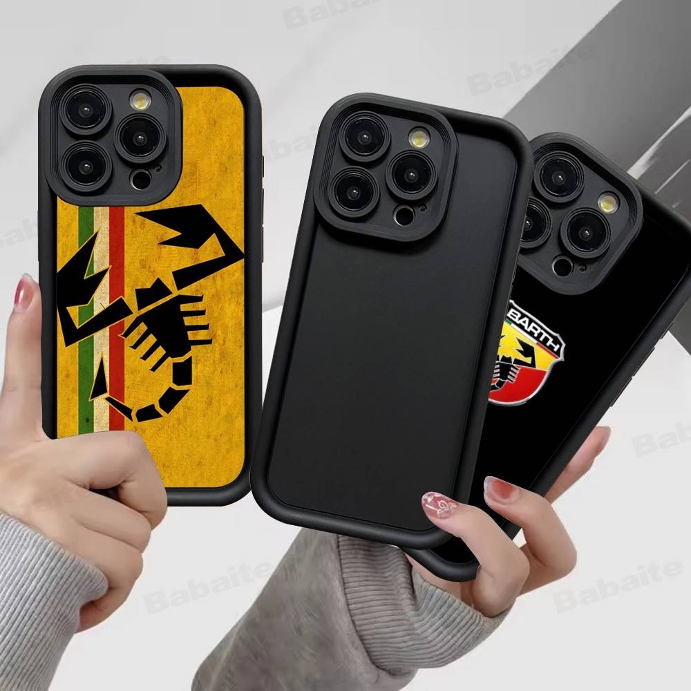 Чехол для телефона ABARTH Italy Для IPhone 17 16 15 14 13 12 11 Pro Max Plus Силиконовый противоударный чехол