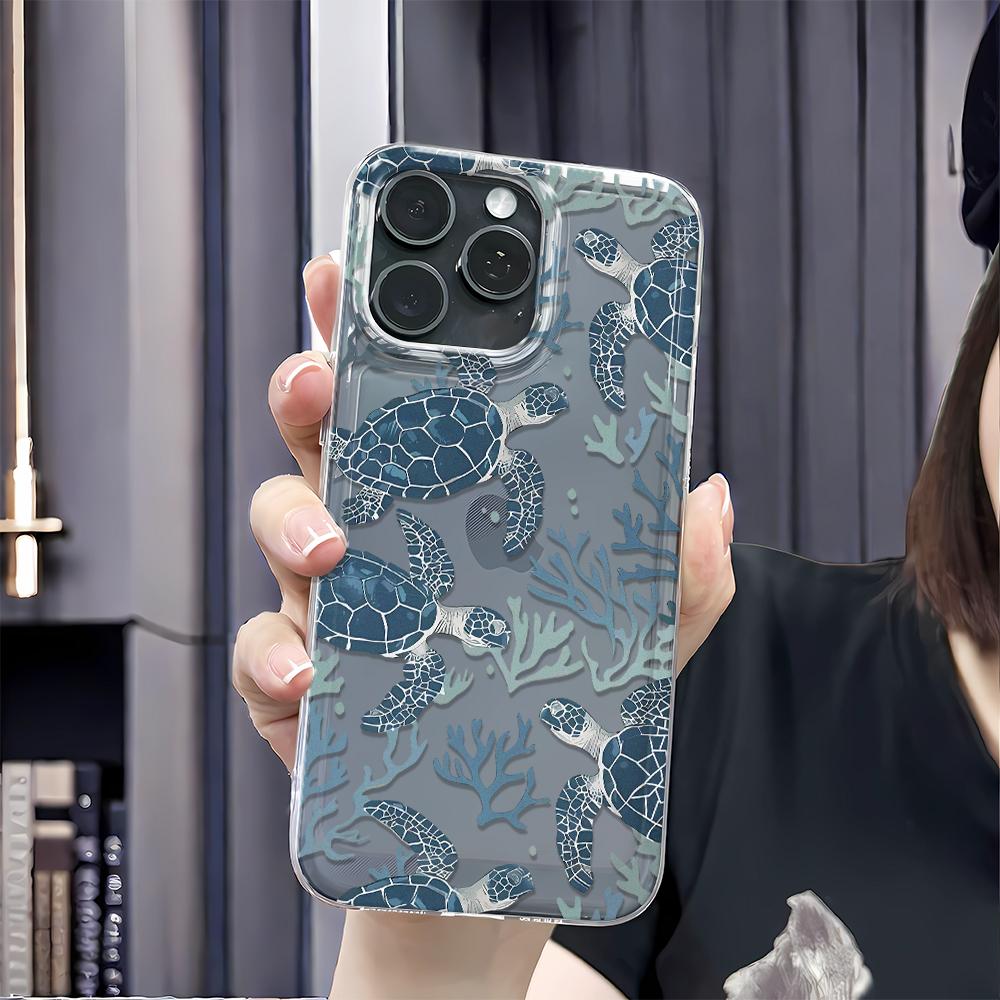 Advanced Blue Jellyfish Phone Case For IPhone 16 15 14 13 12 11 Pro Max XR XS Max 7 8 Plus Girl Kawaii Cover Case Funda Bumber