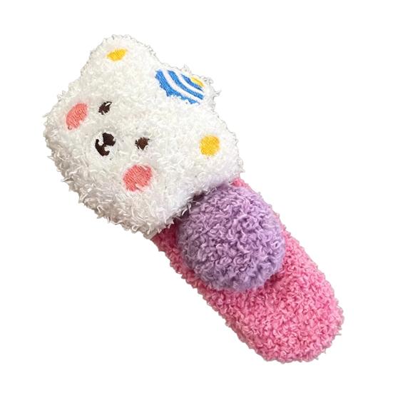 Colorful Lamb Headband Anti-Slip Soft Plush Face Washing Hair Pin Cartoon Bear Decor Makeup Hair Hoop