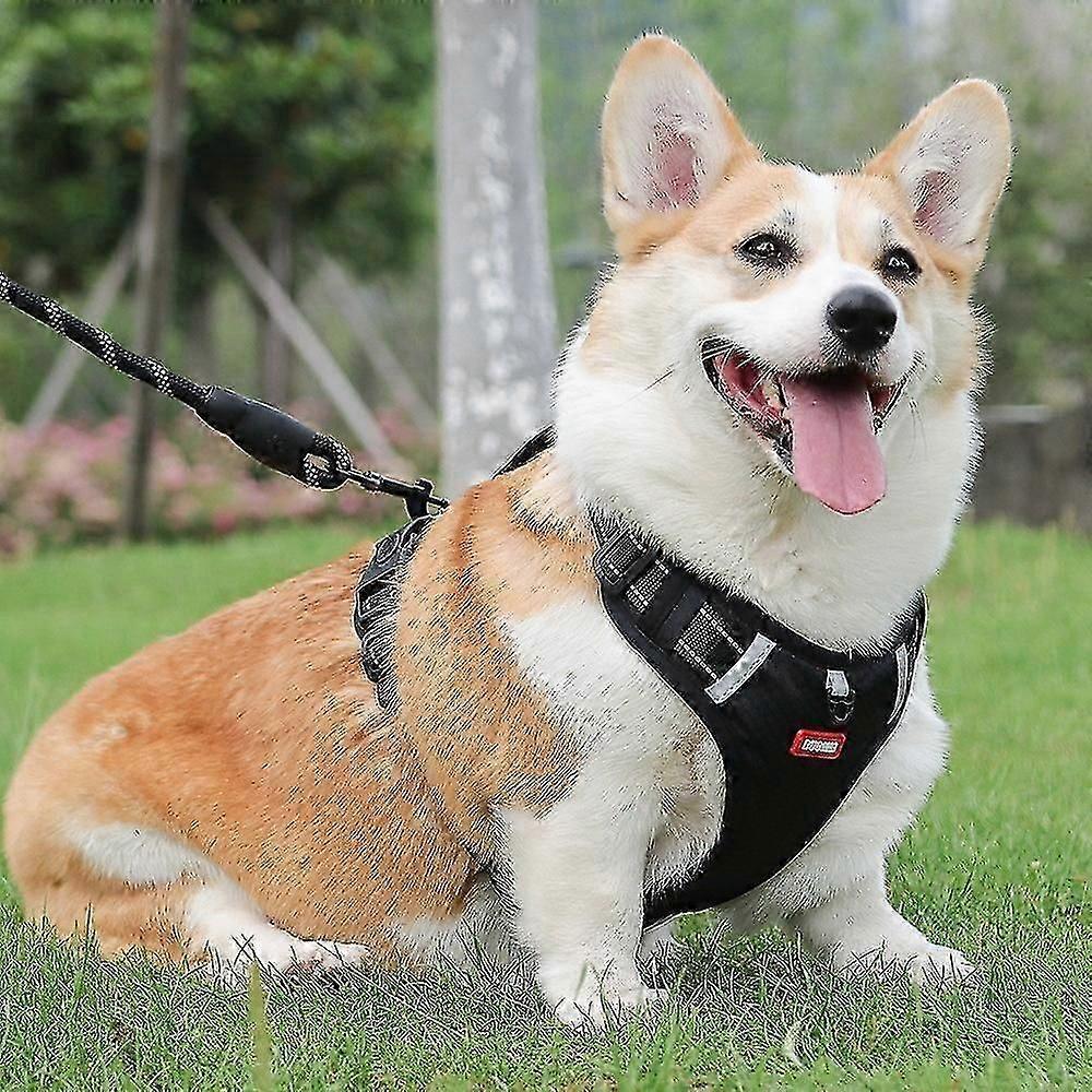DUOMM HT-524 Breathable Pet Dog Harness Reflective Puppy Safety Vest with Control Handle ST - Yellow