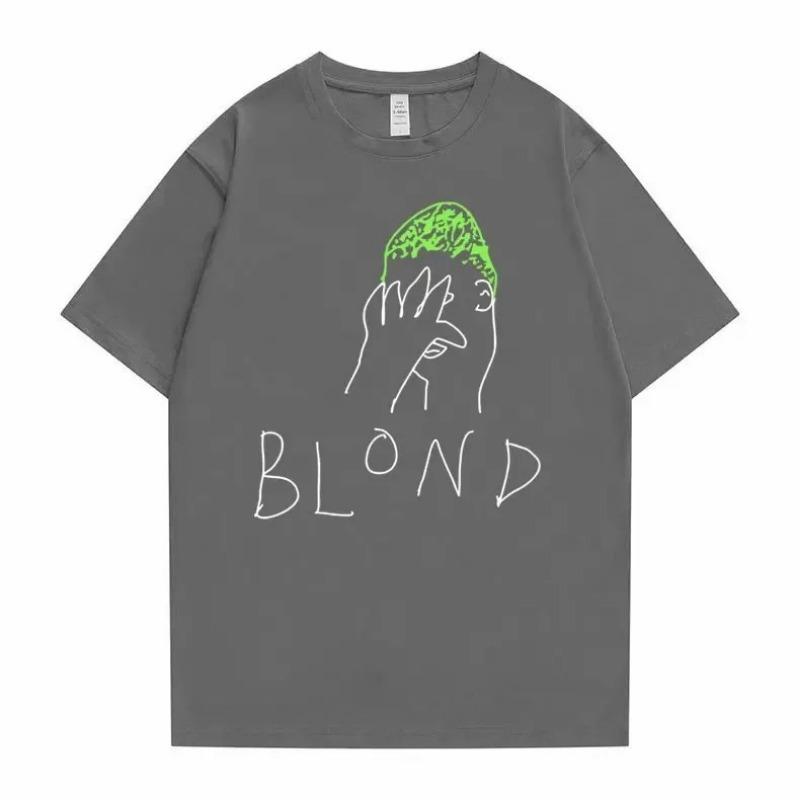 Футболка уличная Harajuku Hip Hop Blond Funny Frank с принтом граффити Ocean Fashion свободного покроя для мужчин, повседневная хлопковая футболка с коротким рукавом
