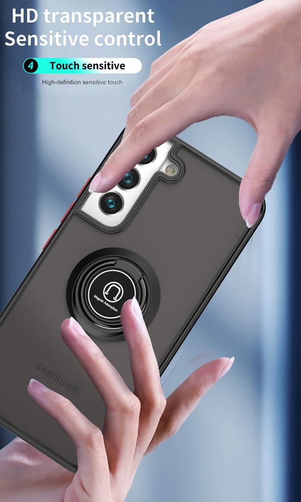 Чехол для телефона с защитой от падения для Samsung Galaxy A12 13 20S 21 33 32 42 52 21S 31 41 51 71 81 91 04 se 34 54 матовый чехол с магнитным кольцом