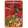 Классическая металлическая вывеска Dungeons,Dragons - Винтажное ретро настенное искусство с эпической сценой битвы драконов, Водонепроницаемое железо, Предварительно просверленные отверстия