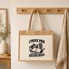 Sac cabas - PLANETEE - J'peux pas je suis Secrétaire (minimaliste) - Toile de jute et coton - 21 L (43×33×21 cm) - Anses coton 65 cm