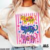 Colorful Cat Shirt, Cute Cat Graphic Tee, Whimsical Cottagecore Tshirt, Retro Floral Kitty Shirt, Funny Cat Lover Gift for Women