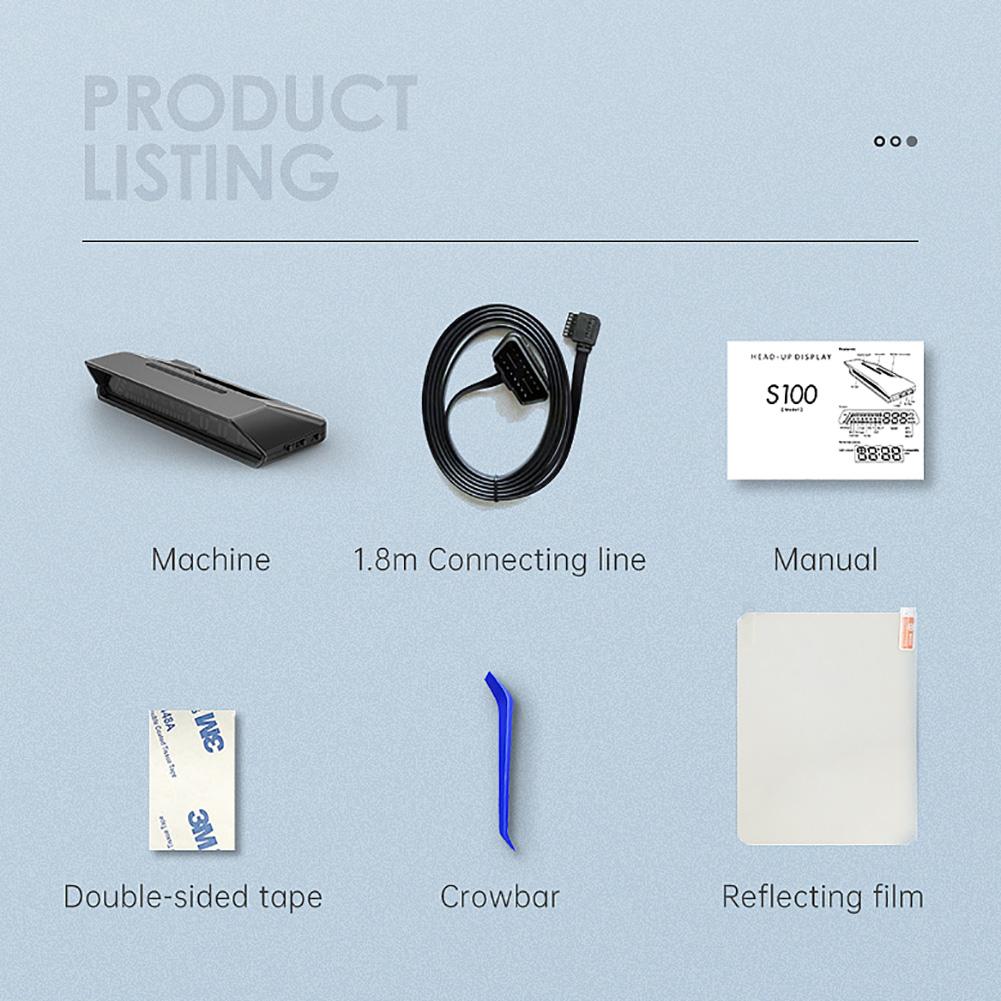 Digital HUD Transmission Oil Temperature Monitoring ODB Multifunctional Car Instrument Overspeed Alarm Digital Speedometer