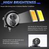 Xtahdge LED Driving Lights, 60W 6000LM Motorcycle Driving Fog Lights, Waterproof Round LED Spotlights