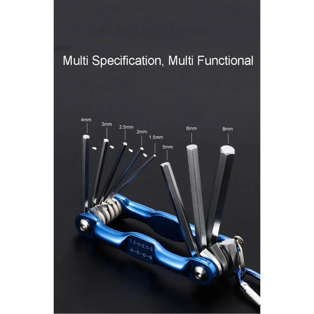 2025 Портативный складной шестигранный ключ Allen Set Metal Метрическая система Torx Шестигранный гаечный ключ Отвертка Шестигранный ключ Высококачественный ручной инструмент