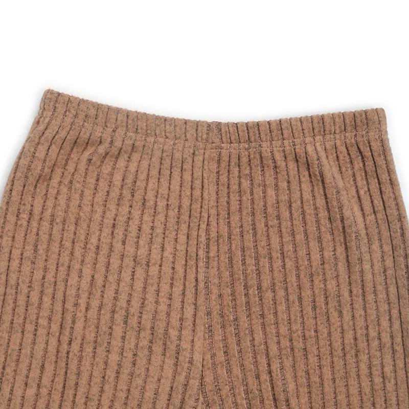 Women's Autumn and Winter Fashion Casual Solid Color Long Sleeve Top Knitwear Pant Suit