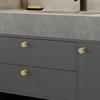 Round Gold Knobs Single Hole Cabinet Drawer Pulls Aluminum Furniture Hardware Handle for Cupboard