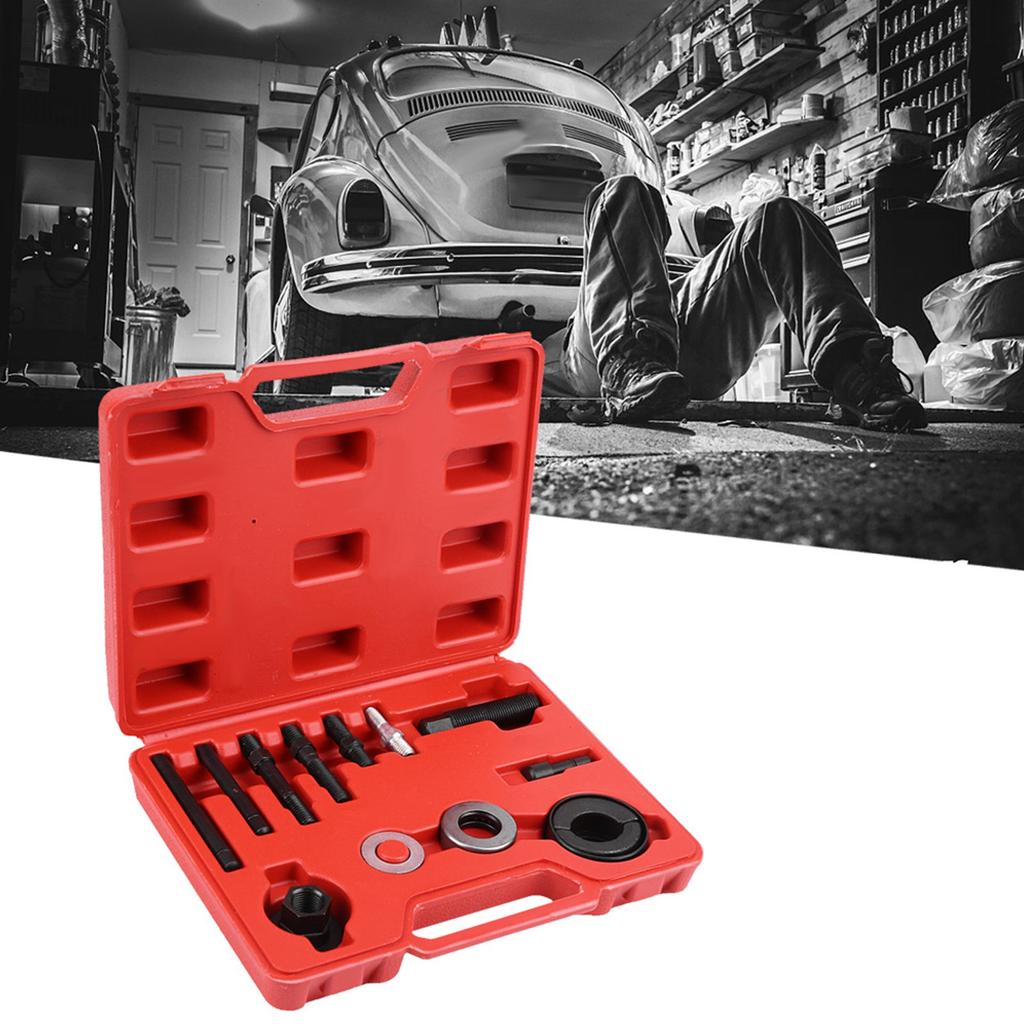 12 Pcs Car Power Steering Alternator Pump Pulley Puller Remover Disassembly Installer Tool