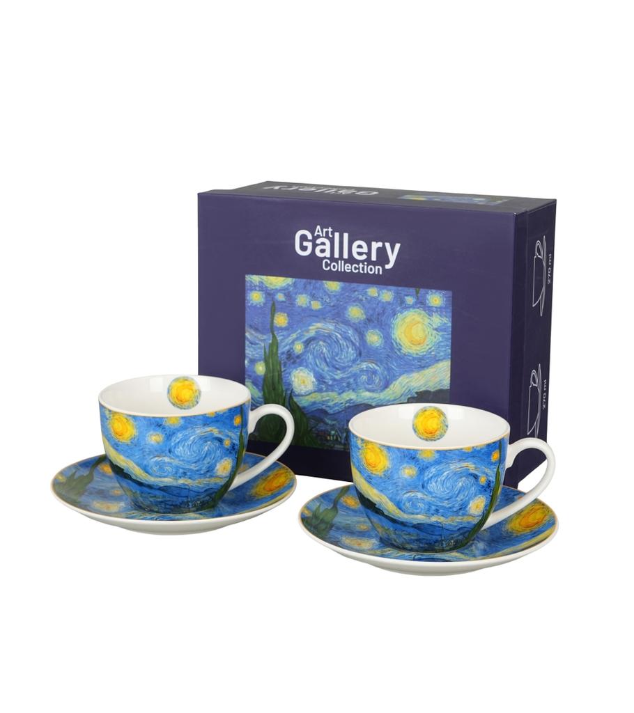 Set of 2 Cups and Saucers 270 Starry Night Vincent Van Gogh