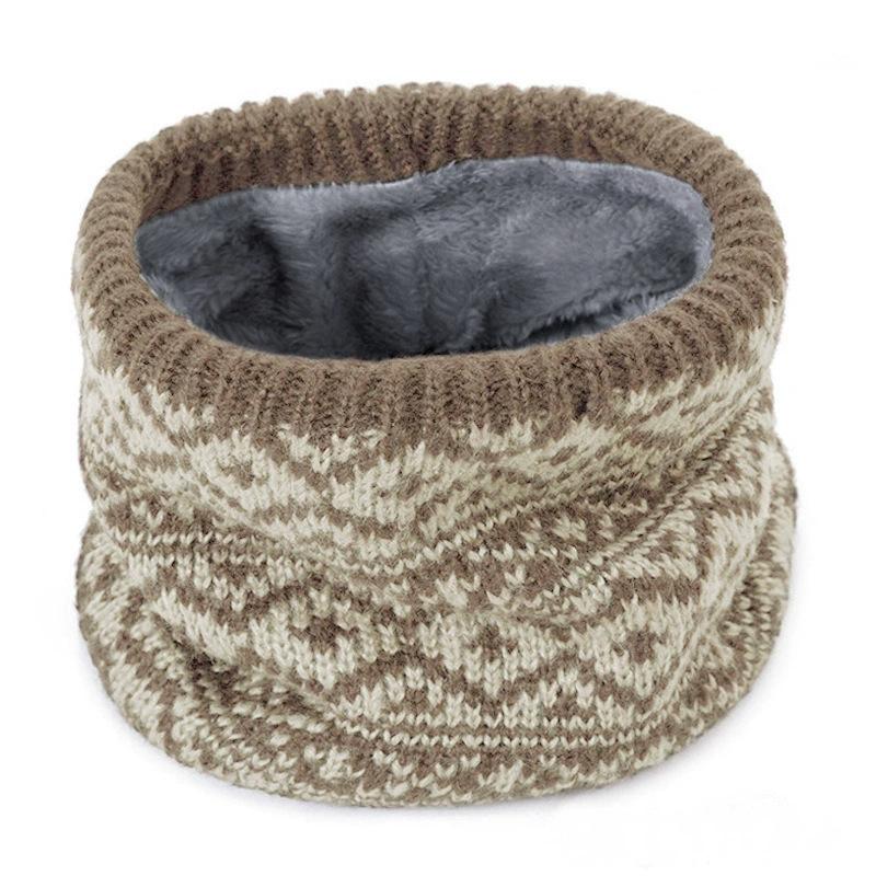 Unisex Winter Scarf Neck Warmer Thickened Fleece Outdoor Cycling Face Mask Versatile Knitted Neck Protection Overhead Scarf