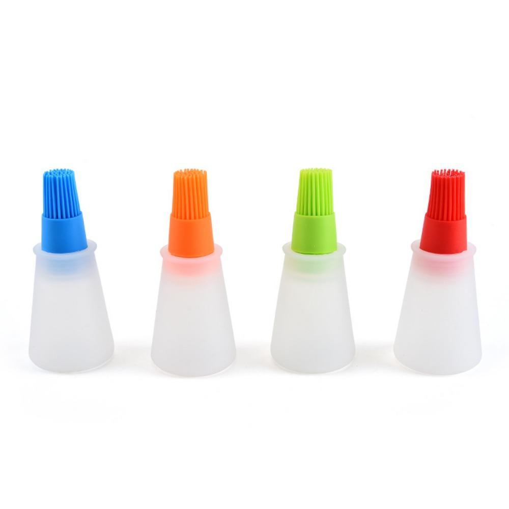 4 шт., силиконовая бутылка для масла с кисточкой, щетка для барбекю, бутылка для масла для выпечки из пищевого силикона, кухонные гаджеты для барбекю