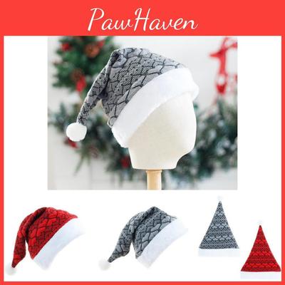 Красная вязаная шапка-сердце на Рождество для взрослых Высококачественный праздничный декор