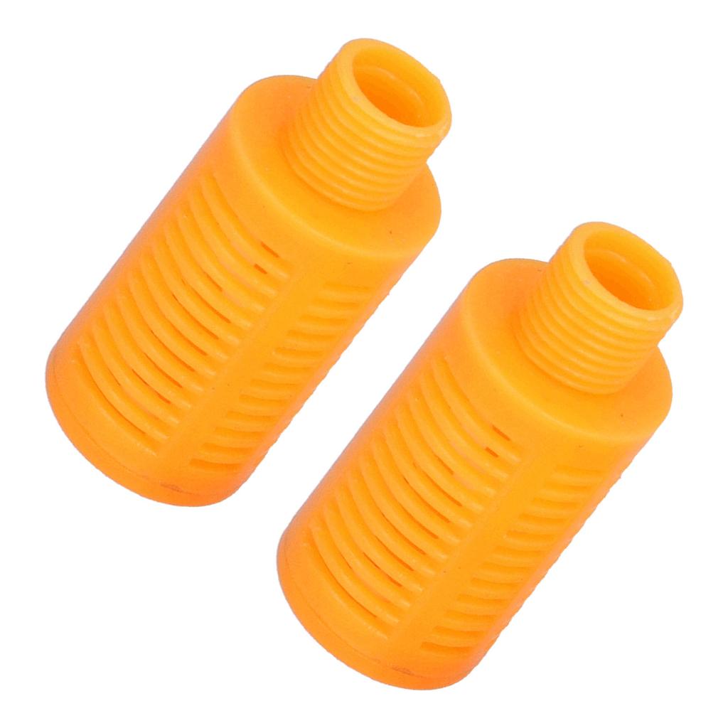 Plastic Pneumatic Muffler   Line   Control Exhaust Silencer Compressor Fitting Orange