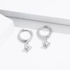 Diamond Earrings for Women Light Luxury Temperament Zircon Inlaid Four Diamond Ear Buckles Fashion Jewelry Gift