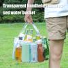 Складное прозрачное ведро корзина для пикника фруктов портативные прозрачные тазы контейнер для хранения продуктов для кемпинга пешего туризма рыбалки