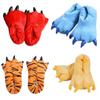 Plush Animal Claw Shoes Funny Indoor Floor Slippers Cute Thicken Warm Slippers  Kids