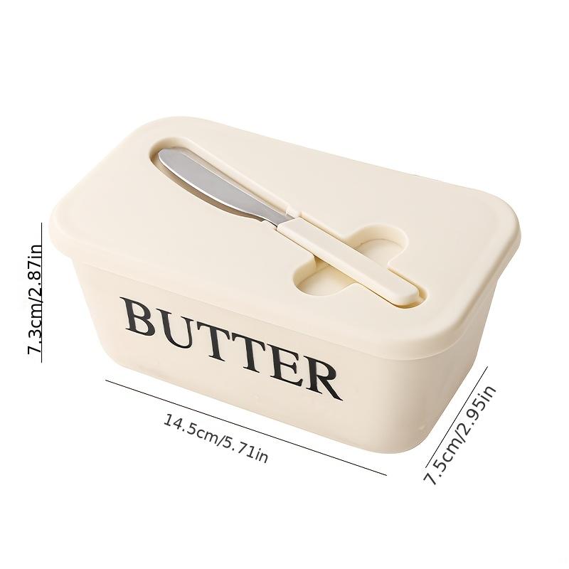 Butter Box with Lid - Airtight Food Storage Container for Butter, spreads, condiments - Clear Lid Window, Space-Saving Kitchen Organizer - Durable