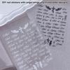 Black White Nail Stickers with Letters 3D Angel Wings Alphabet Mixed Styles Nail Decals for Professional Manicure Sets