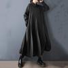 Long Sleeve Oversized Cotton Vintage Black Casual Loose Autumn Spring Trench Coat for Women Outerwear