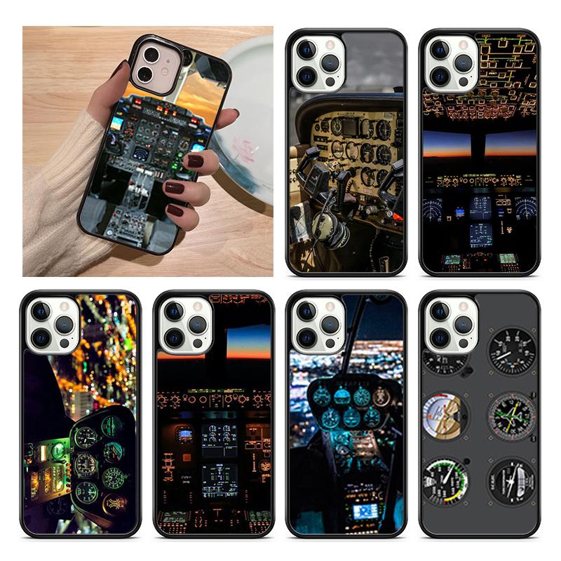 AIRCRAFT COCKPIT DASHBOARD Phone Case Cover For iPhone 17 Air 13 15 Pro Max 16 14 Plus 12 11 Apple max coque