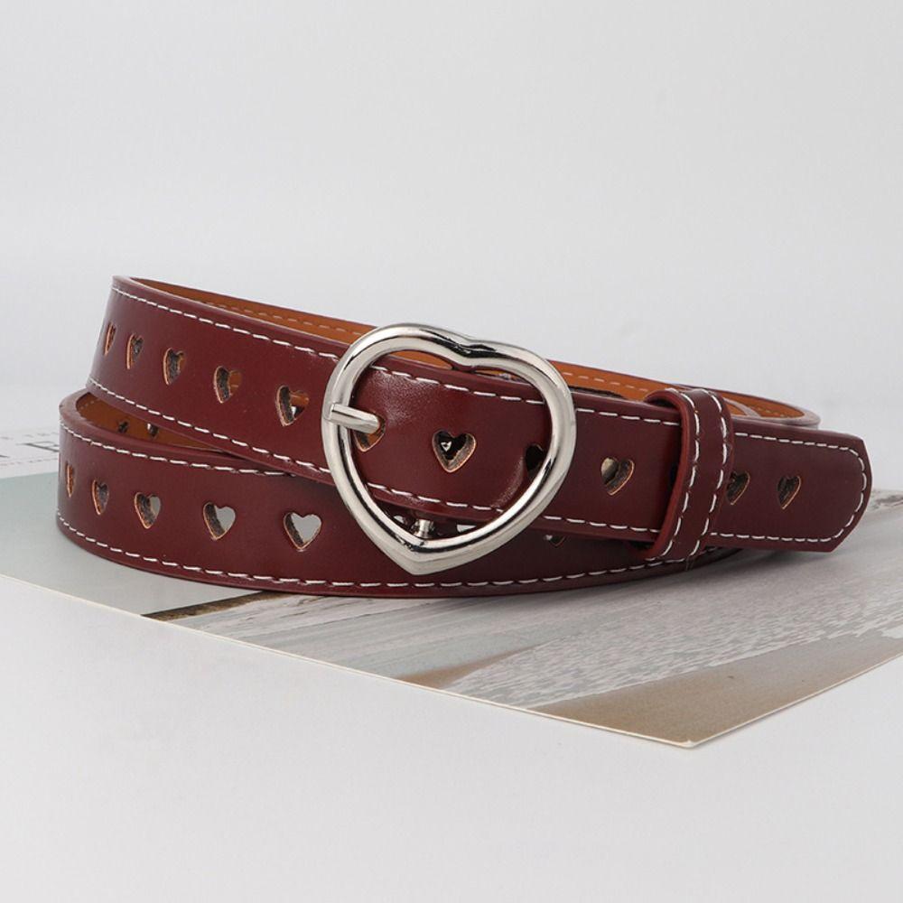 Gothic Love Heart Belts Punk Pin Buckle Waistband Fashion Waist Band For Women Man