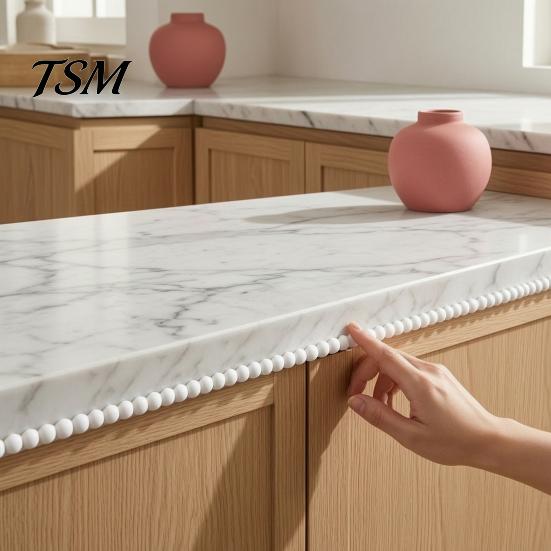 Self Adhesive Decorative Trim Flexible Wall Molding Trim, Easy Peel And Stick Self-Adhesive Molding, 3D DIY Home Improvement Beaded Design Soft
