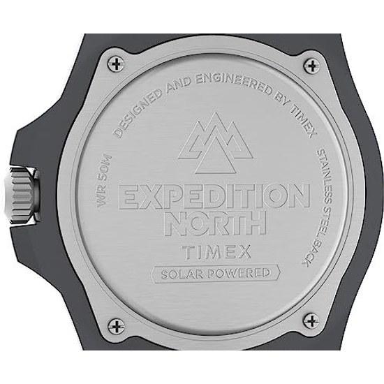 TIMEX Expedition Фри-дайвинг Океан Черный Циферблат Пластик Минеральное Стекло Солнечный 5 АТМ Водонепроницаемый 44ММ Часы TW2V40500 Мужские