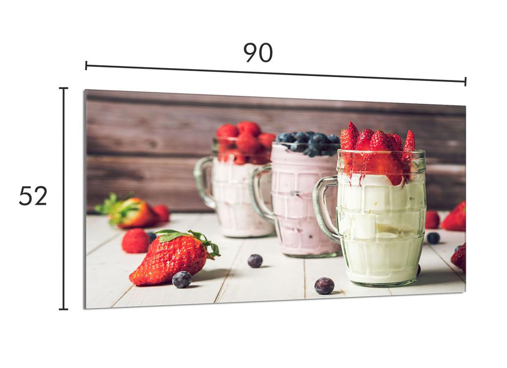 Szklana płyta ochronna na kuchenkę 90x52 Deser