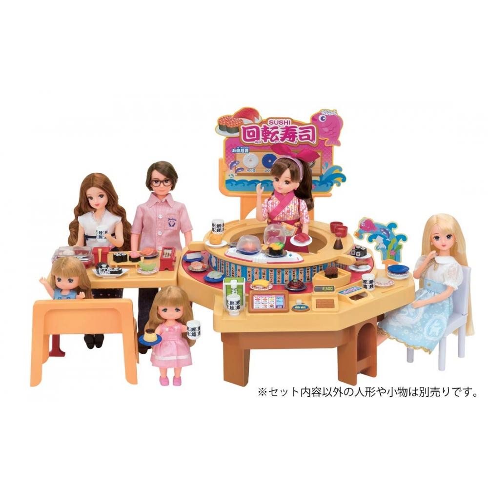 TAKARA TOMY "Licca-chan Kuru Kuru Conveyor Sushi" Игрушка-одевалка для игрушек. Возраст от 3 лет. Соответствует стандартам безопасности игрушек. Сертификация ST Mark. Licca TAKARA