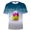 Summer Round Neck 3D Easter Printed Top Fashionable Casual Short Sleeved Men's T-shirts