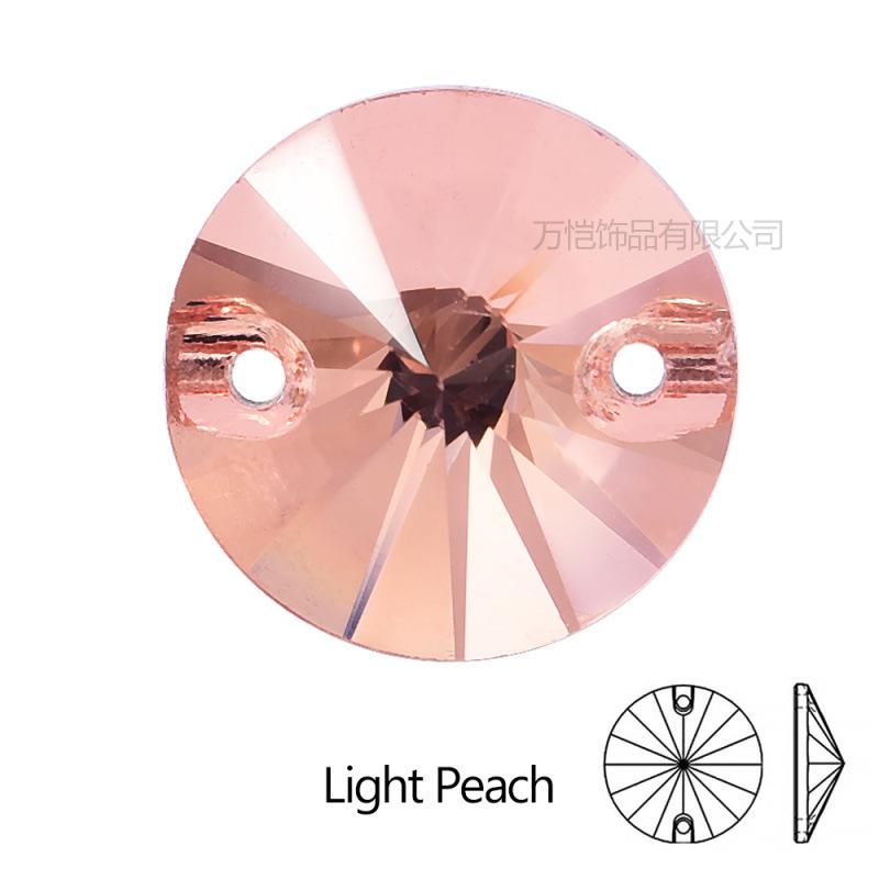 Gold Bottom Glass Hand Sewn Drill Satellite Double Hole, Flat Bottom Double Buckle Hand Sewn Drill Diy Clothing Accessories Accessories Rhinestone