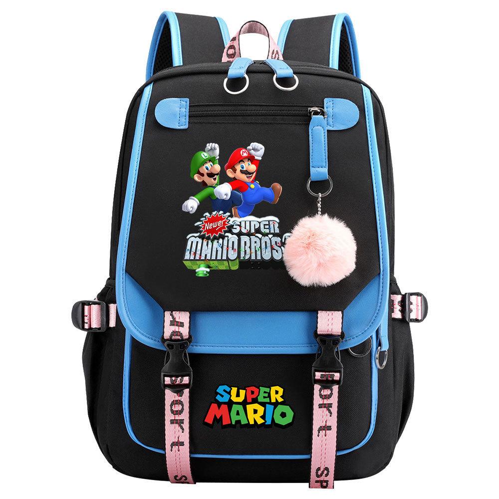 Super Printed Usb Teen Student School Bag Men'S And Women'S Casual Webbing Flip Backpack