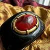 Inlay Geometric Wide Bangle Irregular Chunky Cuff Vintage Resin Acrylic Bracelet  Vintage