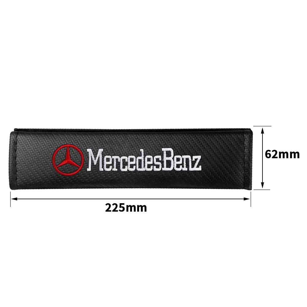 2PC Car Headrest Seat Belt Shoulder Pad for Mercedes Benz W203 W204 W210 AMG W202 W177 A G C E Class C180 C260 C200 GLC GLE GLA NDEFG1