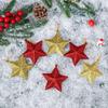 6pcs Trumpet Glitter Five-pointed Star Pendant Christmas Five Pointed Star Pendant
