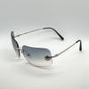 Used Camellia Rimless Sunglasses Good Condition 4085 Y2k