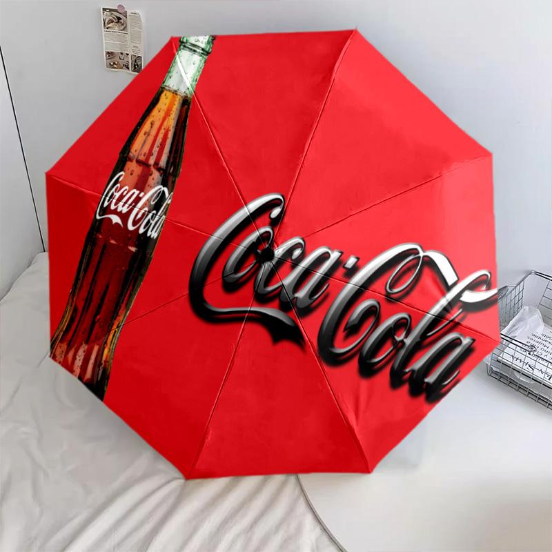 1 шт. Автоматический зонт Coca-cola Рождественская доставка - Подходит для путешествий, улицы, портативный зонт, Подарок на день рождения, Ежедневные принадлежности