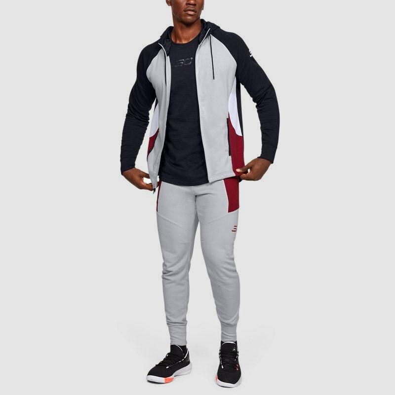 Under Armour Sc30 Warm Up с капюшоном на молнии во всю длину, мужская спортивная одежда Halo-Gray 1351317-014